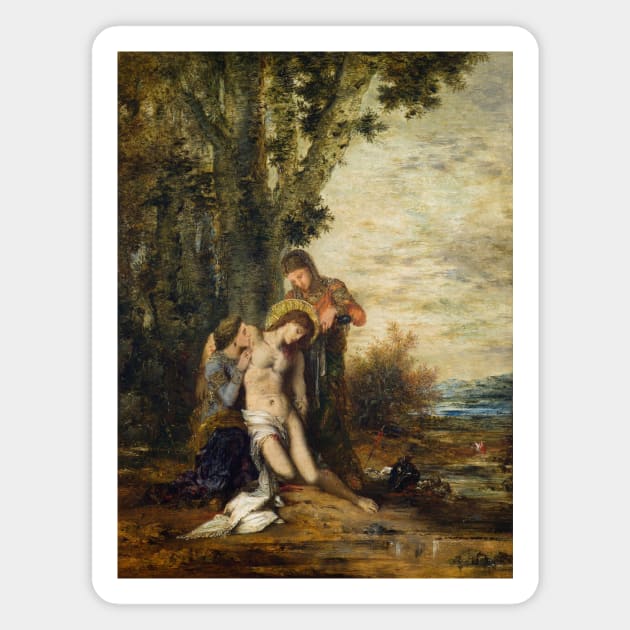 The Martyred Saint Sebastian by Gustave Moreau Magnet by Classic Art Stall